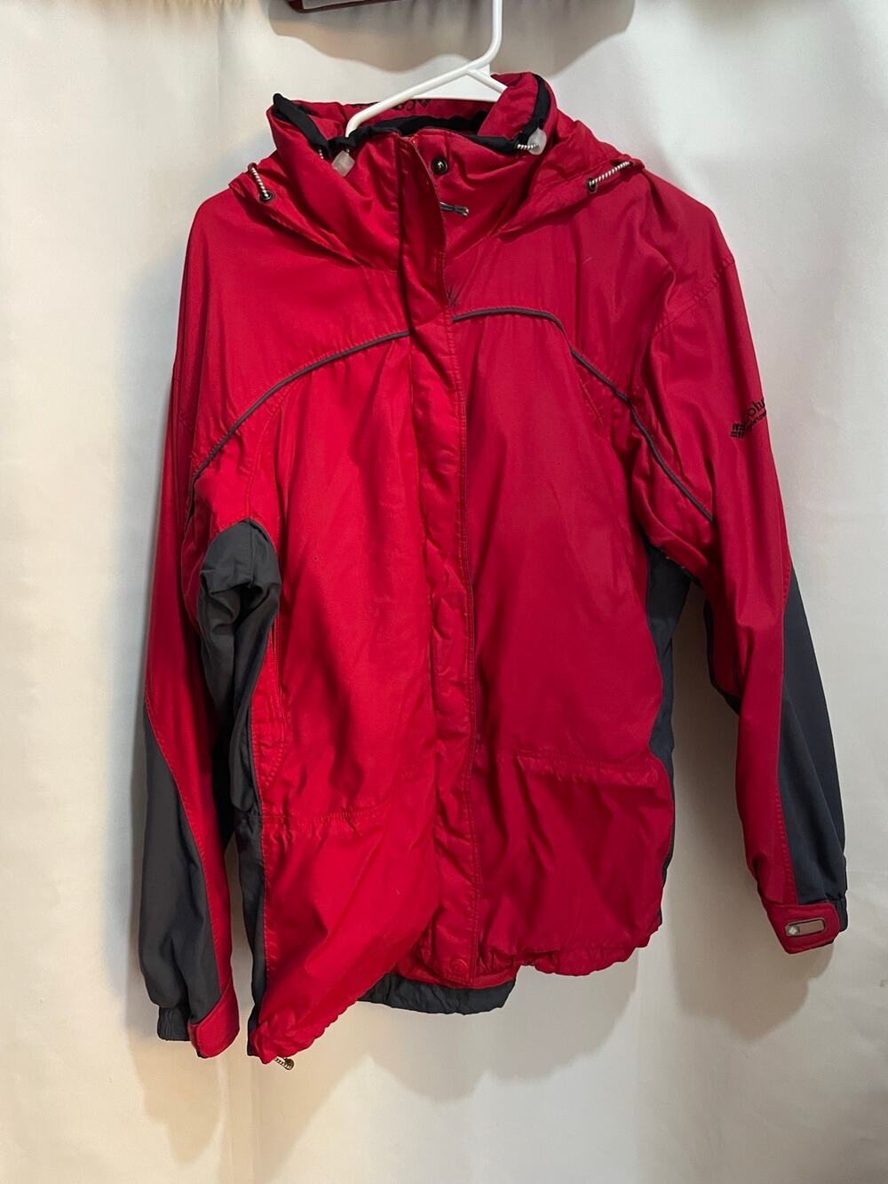 Red Womens large columbia interchange jacket
